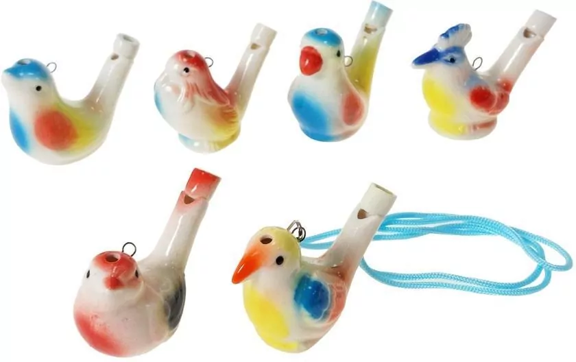 Ptaszek śpiewający ceramiczny z zawieszką MIX - tantis.pl