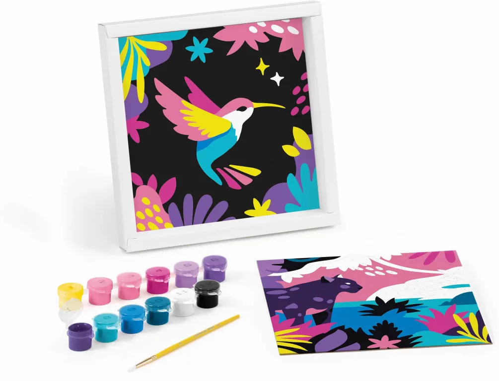 Creativ malowanie po numerach leopard/ptaszek - tantis.pl