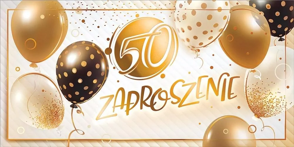 Zaproszenie na 50 Urodziny Z192 (5szt) - tantis.pl