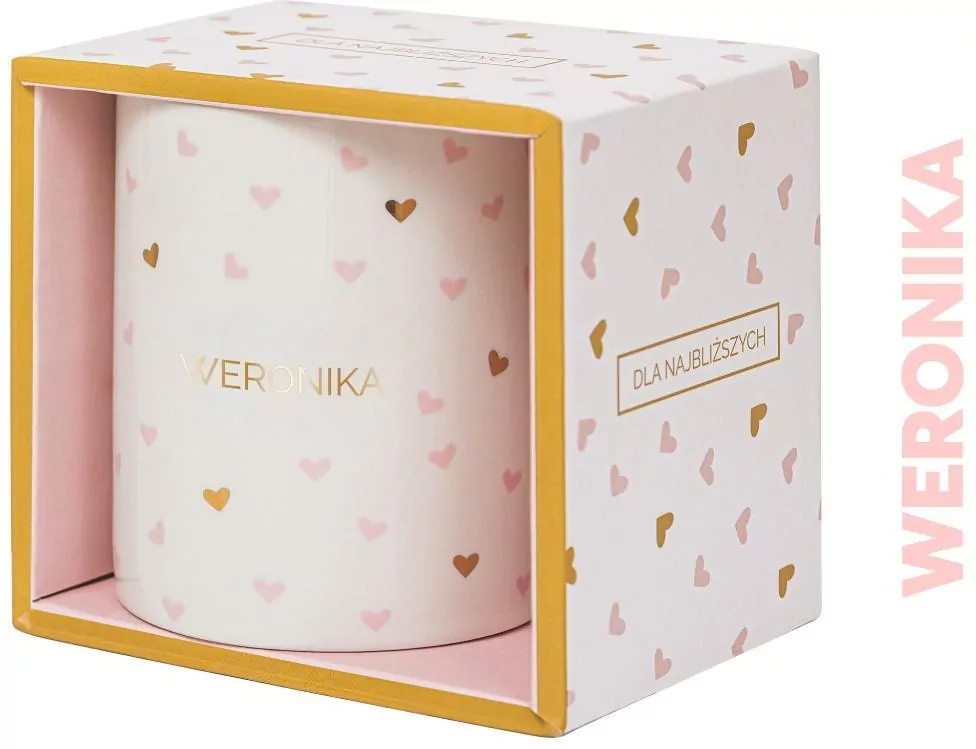 Kubek prezentowy z napisem Weronika - tantis.pl