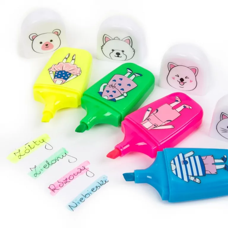 Zakreślacze zwierzaki - new look KIDEA - tantis.pl