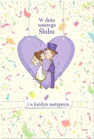 Kartka okolicznościowa duża. Ślub - tantis.pl