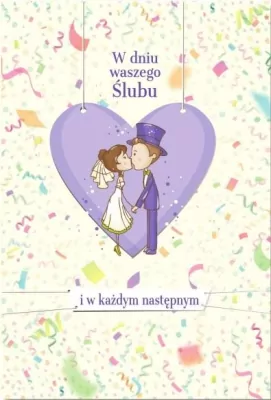 Kartka okolicznościowa duża. Ślub