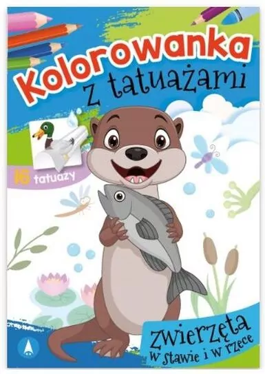 Zwierzęta w stawie. Kolorowanka z tatuażami - tantis.pl