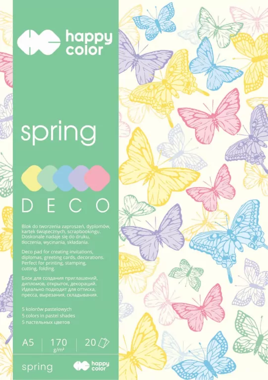 Blok A5/20K Deco Spring 170g Happy Color - tantis.pl