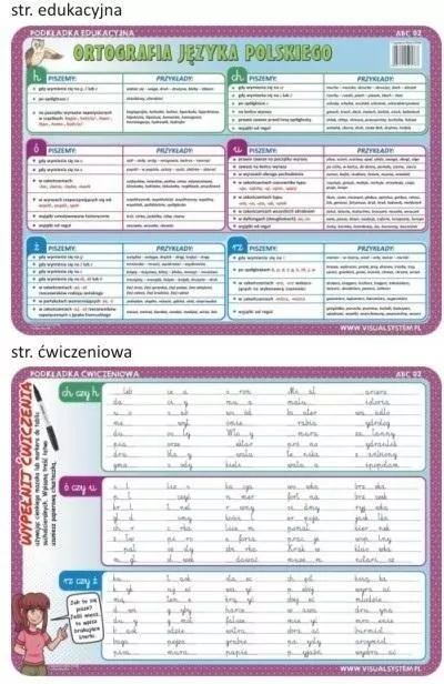 Podkładka edukacyjna 02 - Ortografia Języka Polskiego - tantis.pl