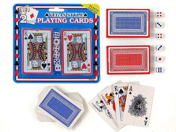 Karty do gry 2 talie z kostkami - tantis.pl