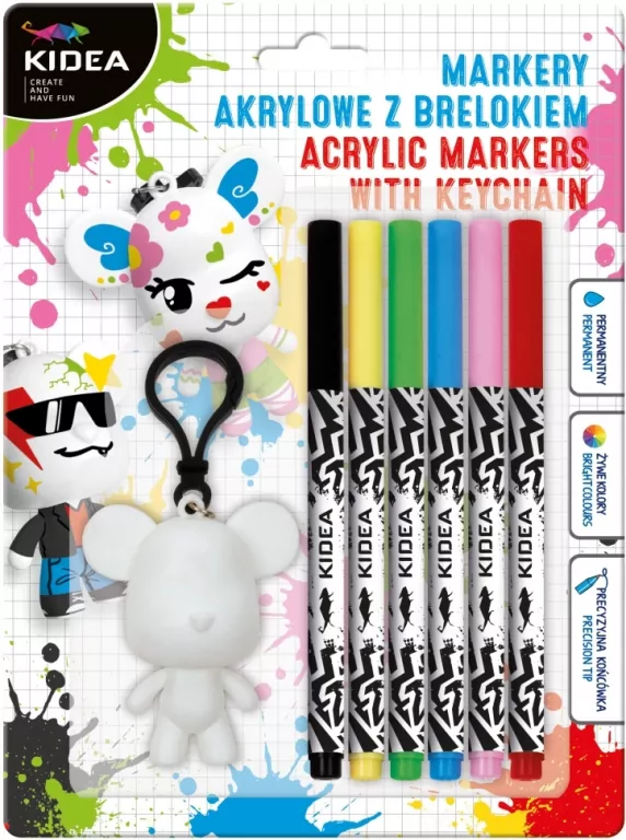 Markery akrylowe z brelokiem - tantis.pl