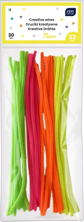 Druciki kreatywne neonowe 30cm 32szt - tantis.pl