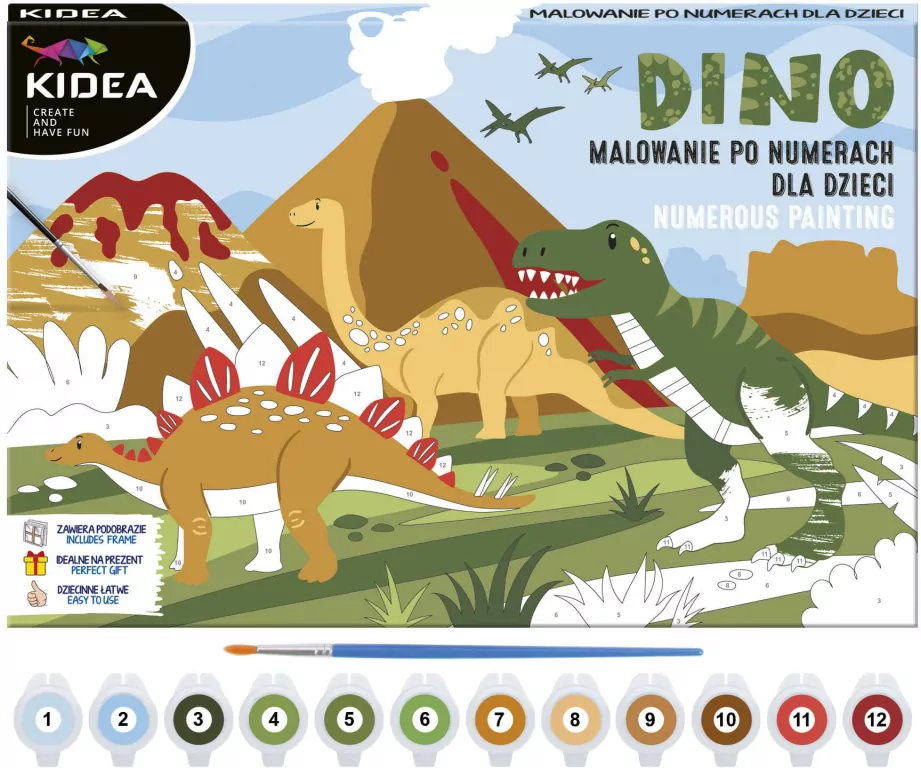Derform. Obraz malowanie po numerach. Dinozaury - tantis.pl