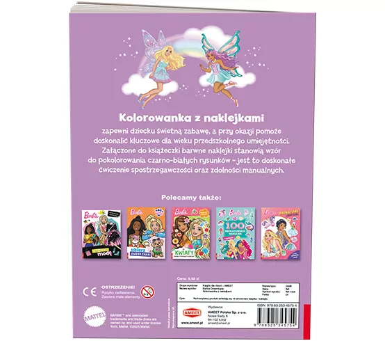 Barbie. Kolorowanka z Naklejkami - tantis.pl