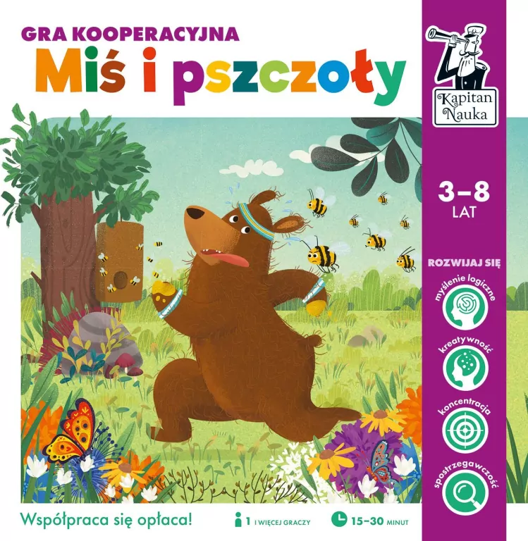 Miś i pszczoły. Kapitan Nauka. Gra kooperacyjna - tantis.pl