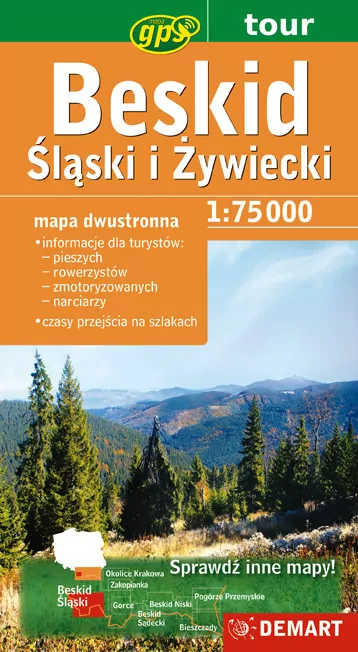 Mapa Turs. Beskid Śląski i Żywiecki DEMART - tantis.pl