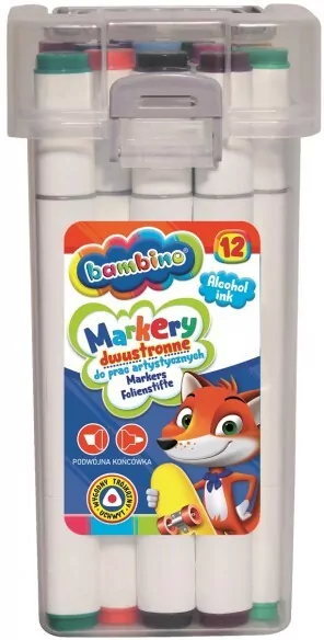 Markery Bambino do prac artystycznych, 12 kolorów - tantis.pl