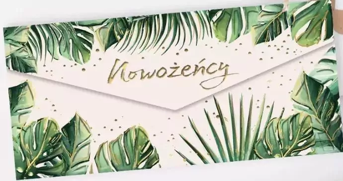 Koperta Ślub Monstera - tantis.pl