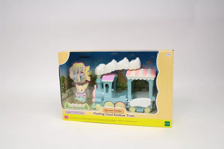 Tęczowy pociąg z płynąca chmurką. Sylvanian Families - tantis.pl