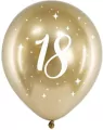 Balony Gloss 18-stka. Złote 30cm, 6 sztuk - tantis.pl