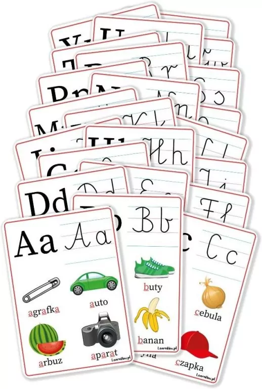 Plansze edukacyjne A4. Alfabet - tantis.pl
