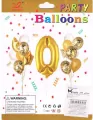 Zestaw balonów, cyfra "0", wys. 30-60cm, 16 szt.  BSC-538-0 - tantis.pl