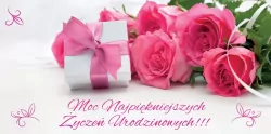 Karnet Flowers Urodziny wzór nr 7