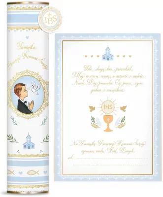 Tuba Pamiątka Komunijna niebieska