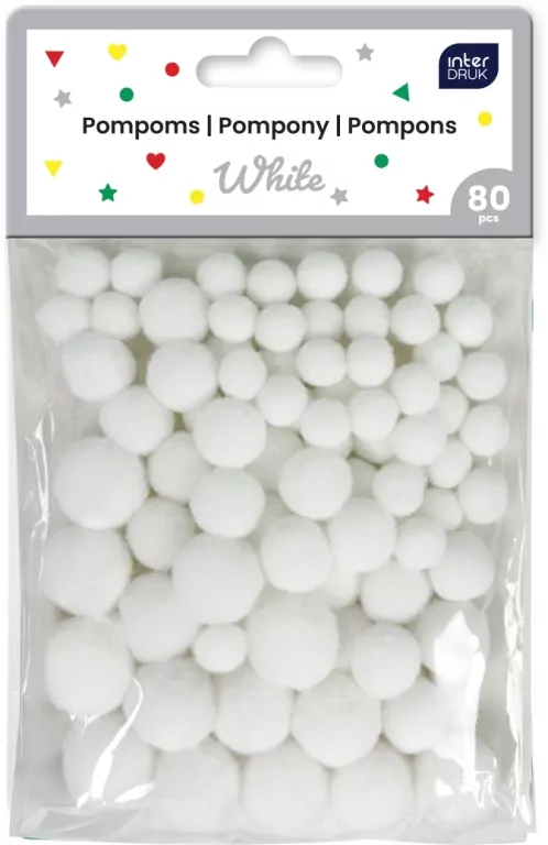Pompony do dekoracji White - tantis.pl