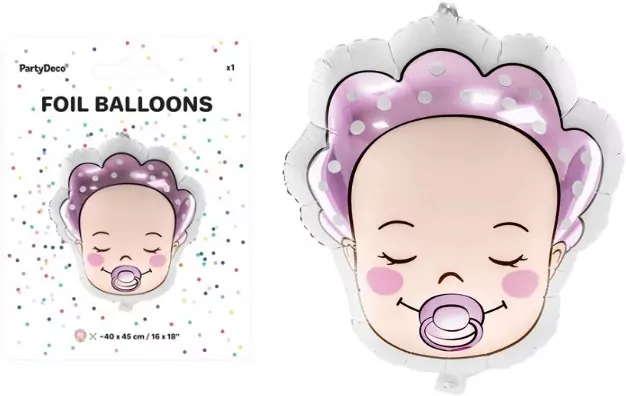 Balon foliowy Bobas Dziewczynka 40x45cm - tantis.pl