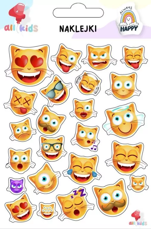 Naklejki dla dzieci Kotki emotki - tantis.pl