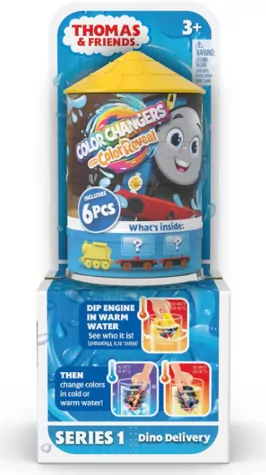 Mattel. Tomek i Przyjaciele Color Reveal Lokomotywa + wagoniki. Mix, 1 sztuka - tantis.pl