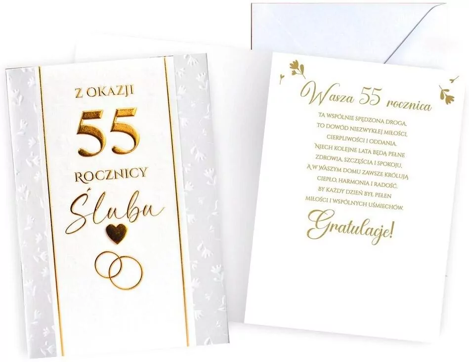 Karnet Rocznica ślubu 55 - tantis.pl