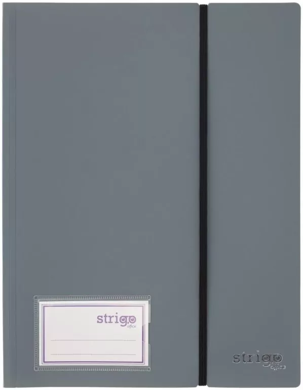 Album ofertowy A4 20 koszul z gumką szary STRIGO - tantis.pl