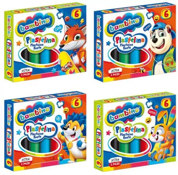 Plastelina 6 kolorów. Bambino - tantis.pl