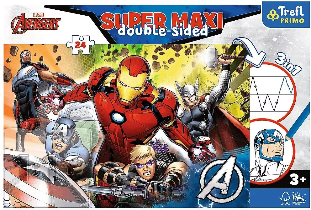 Puzzle 24 Super Maxi. Silni Avengersi TREFL - tantis.pl
