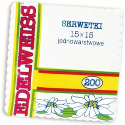 Serwetki Papierowe Ząbkowane 150x150, białe