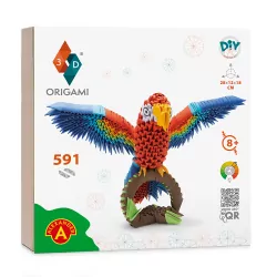 Origami 3D papuga/parrot