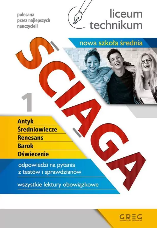 Ściąga 1. Antyk, Średniowiecze, Renesans, Barok, Oświecenie. Liceum, technikum - tantis.pl