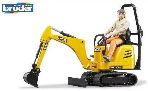Mikrokoparka JCB 8010 CTS z figurką budowlańca - tantis.pl