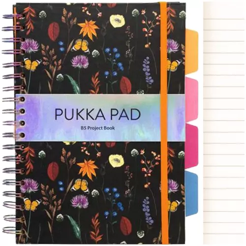 Kołobrulion Book Bloom. Kwiaty. Pukka Project. B5 linia. 100 kartek - tantis.pl