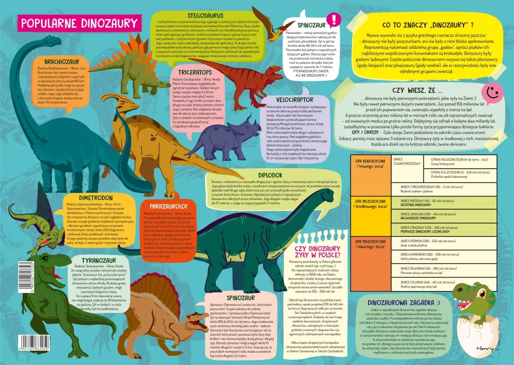 Podkładka na biurko. Dinozaury - tantis.pl