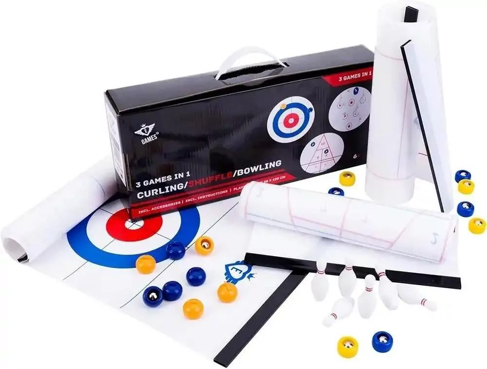 Curling Shuffle Bowling Zestaw Rodzinny 120x28cm - tantis.pl