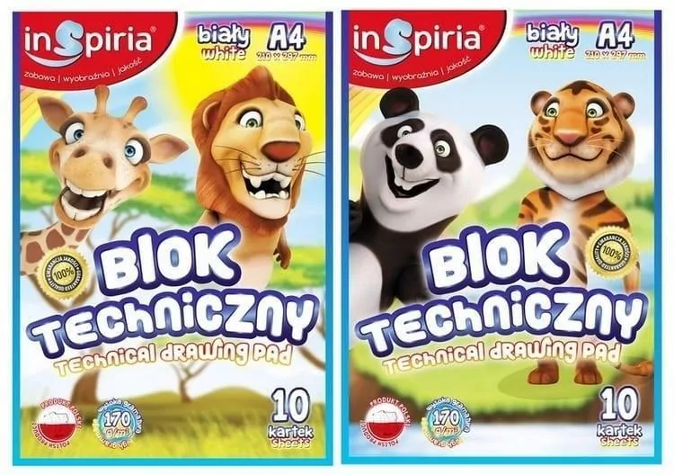 Blok techniczny A4/10K 170g biały - tantis.pl