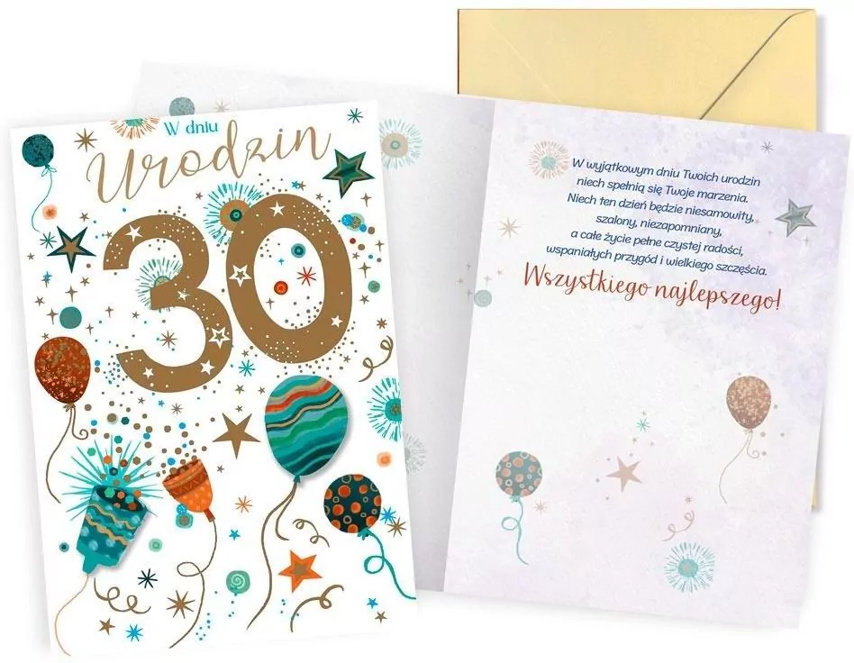 Karnet Urodziny 30 - tantis.pl
