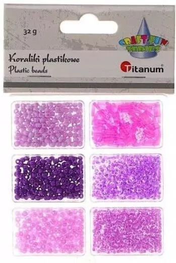 Koraliki plastikowe 6 rozmiarów 32g - tantis.pl