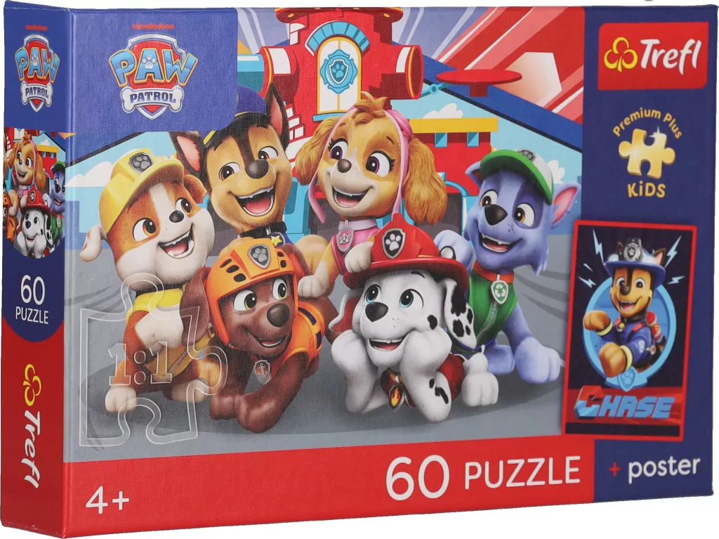 Puzzle 60 Psi Patrol + plakat TREFL - tantis.pl