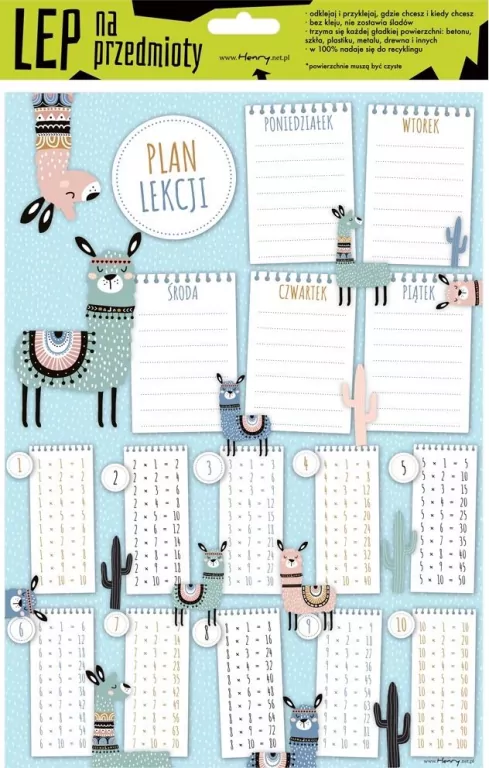 Henry. Elektrostatyczny plan lekcji A4. Lamy - tantis.pl