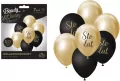 Balony B&C bukiet j. zloto-czarny sto lat - tantis.pl