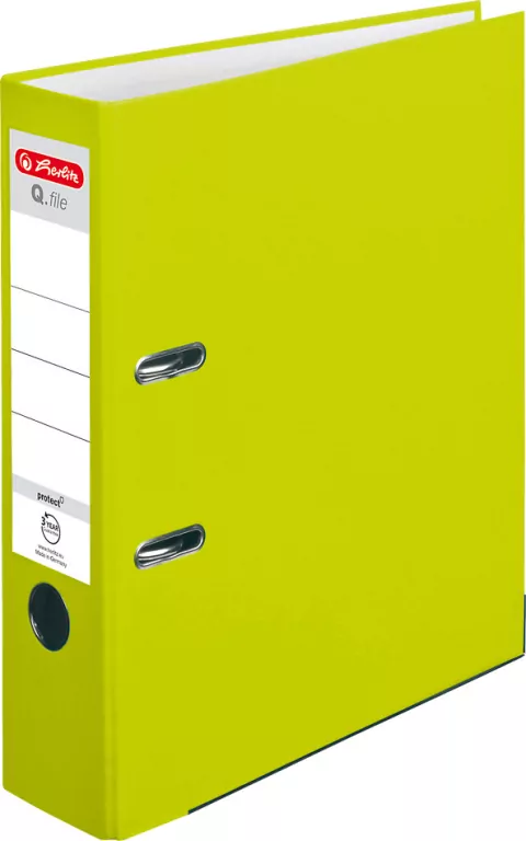 Herlitz. Segregator A4, 8 cm, neon zielony - tantis.pl