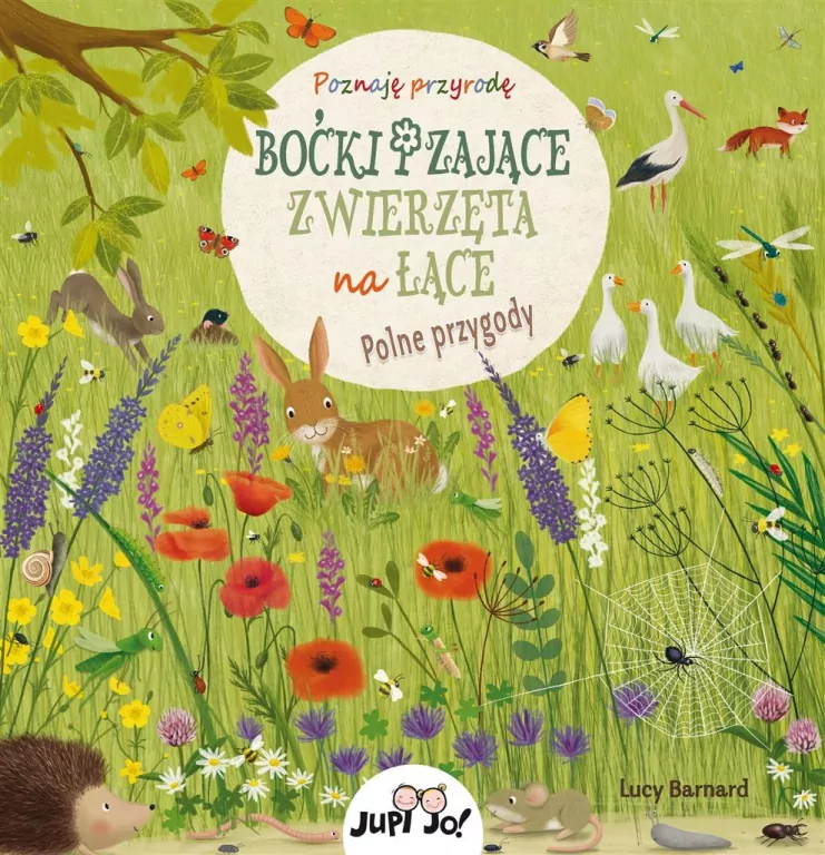 Boćki i zające. Zwierzęta na łące. Polne przygody - tantis.pl