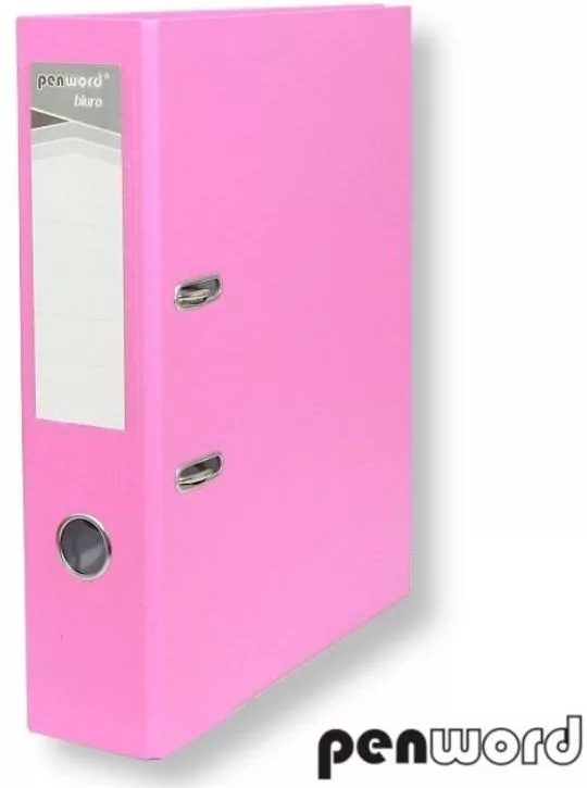 Segregator A4 z okuciem 7,5cm. Różowy - tantis.pl