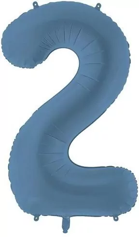 Balon foliowy cyfra 2 86cm granat - tantis.pl